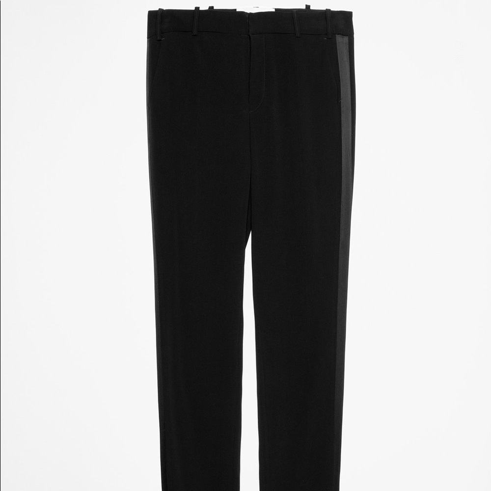 Zadig & Voltaire Prune Black Satin Pants